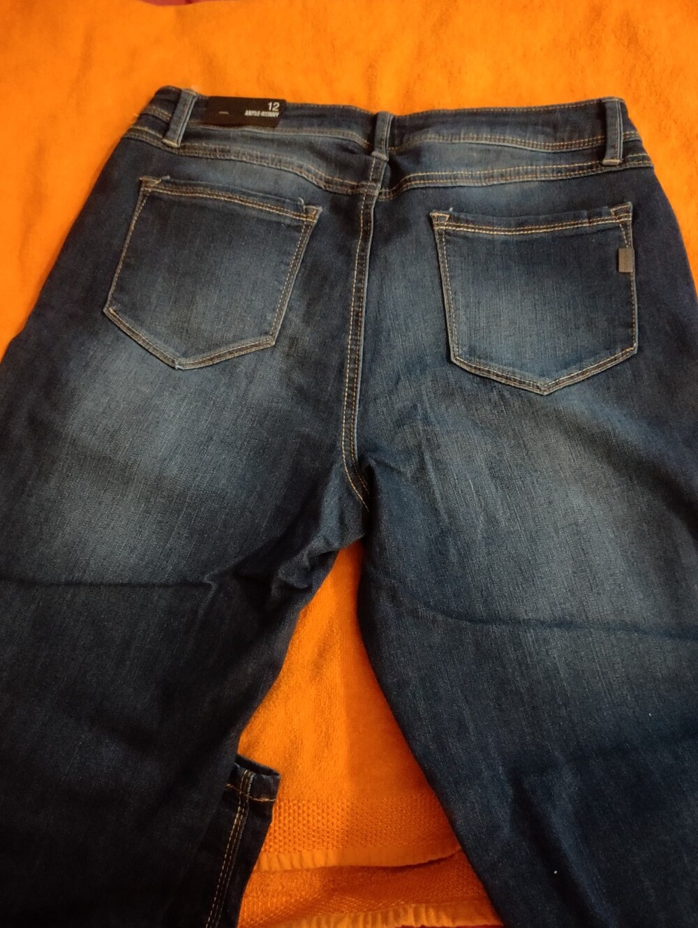 Sz 12 Vintage Skinny Jeans 1822 Brand. Dark Blue - Picture 2 of 7